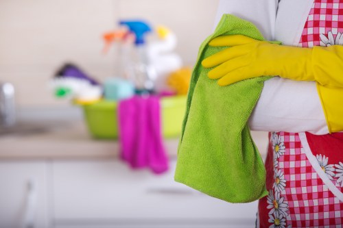 Cleaning solutions and tools prepared for a carpet cleaning service