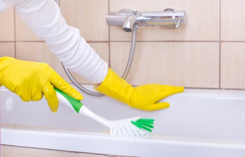 Protected carpet cleaning process with safety gear