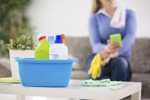 Hot water extraction carpet cleaning process in East Dulwich